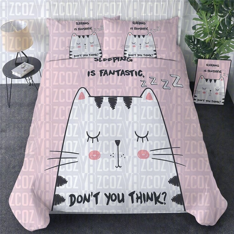 Sleeping Is Fantastic Cat CL21110542MDB Bedding Sets