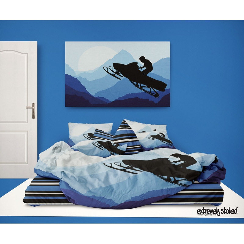Snocross Snowmobile Rider CL11100244MDB Bedding Sets