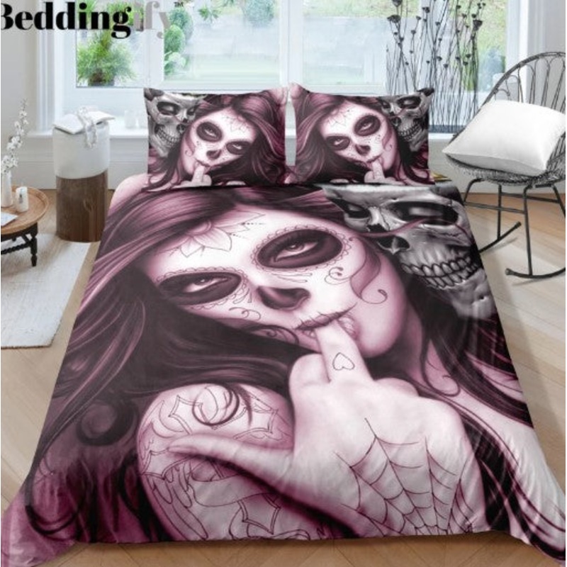 Tattoo Girl King Skull CL23100481MDB Bedding Sets