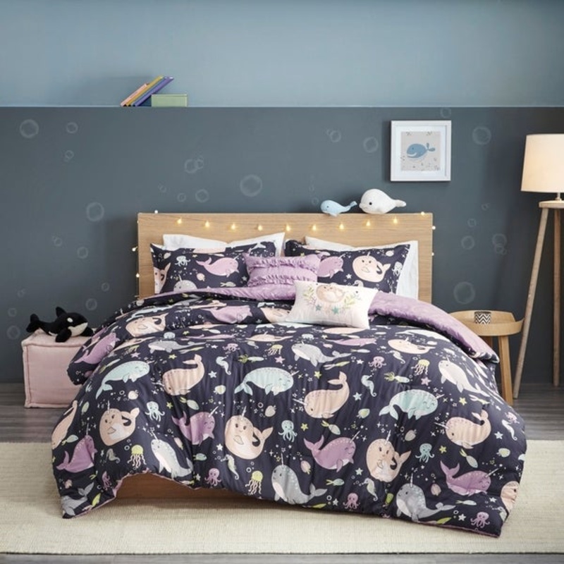 Taylor Olive Petunia Purple Narwhal CLA0411488B Bedding Sets