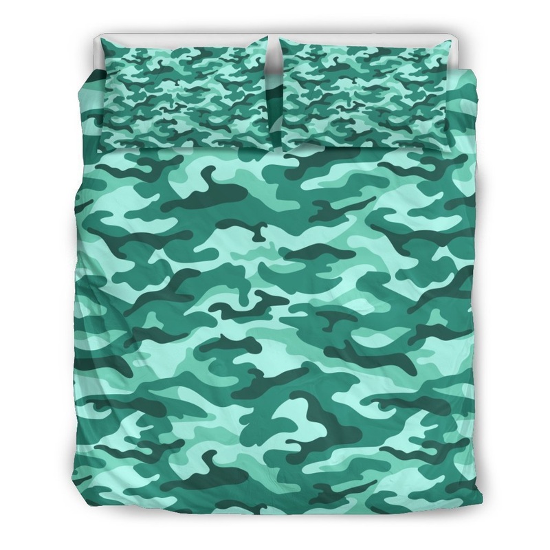 Teal Camouflage CL16100686MDB Bedding Sets