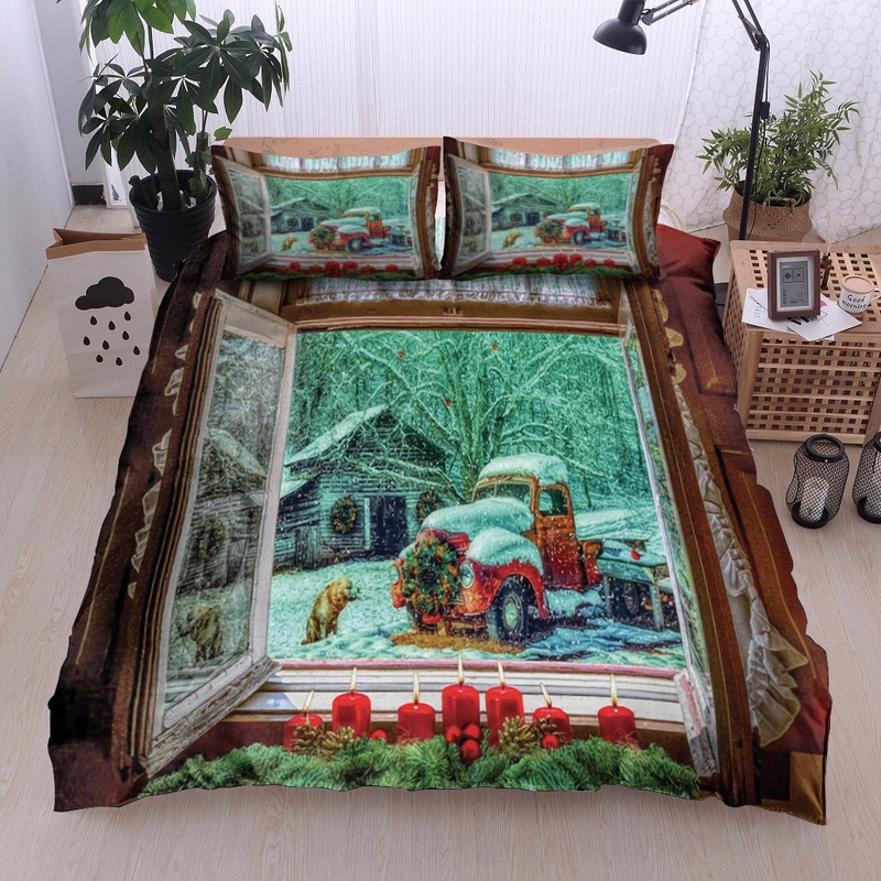 Truck Christmas Snow Golden BT10100273B Bedding Sets