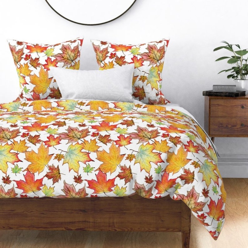 Watercolor Autumn Maple Leaves CLT0910145T Bedding Sets