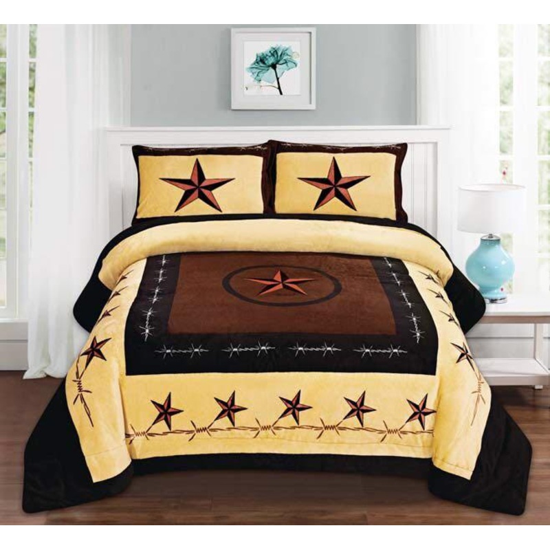 Western Beige Barbed Wire Horse Star CLM2110600B Bedding Sets