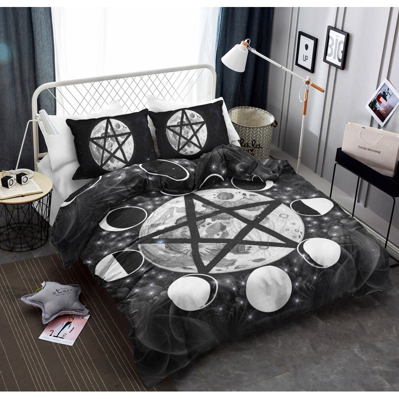 Wicca Pentagram Moon CLM1511489B Bedding Sets