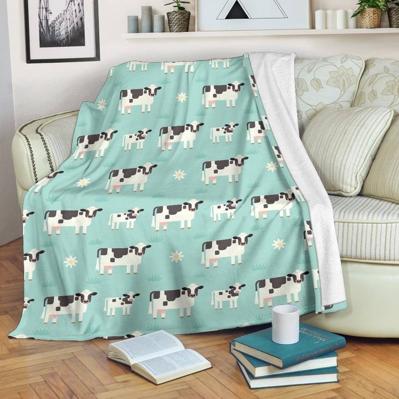 Cute Cow And Baby Cow CL16100218MDF Sherpa Fleece Blanket