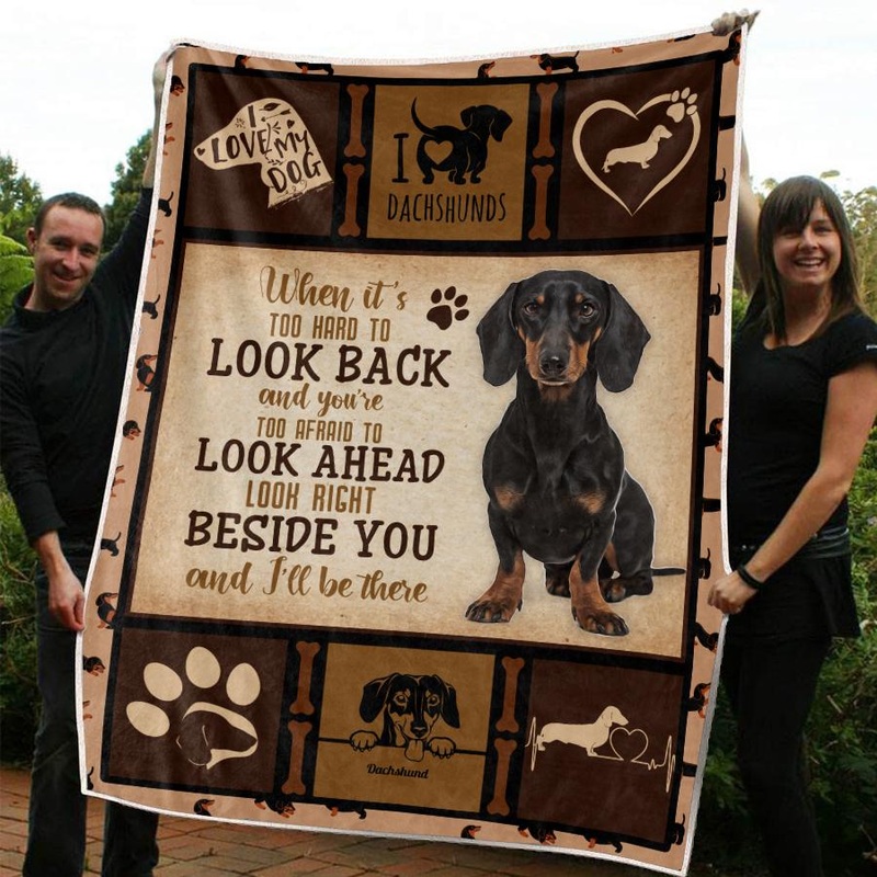 Dachshund CLM1710076S Sherpa Fleece Blanket