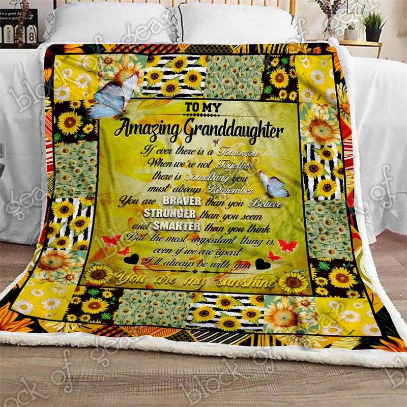 Granddaughter CL2709157MDF Sherpa Fleece Blanket