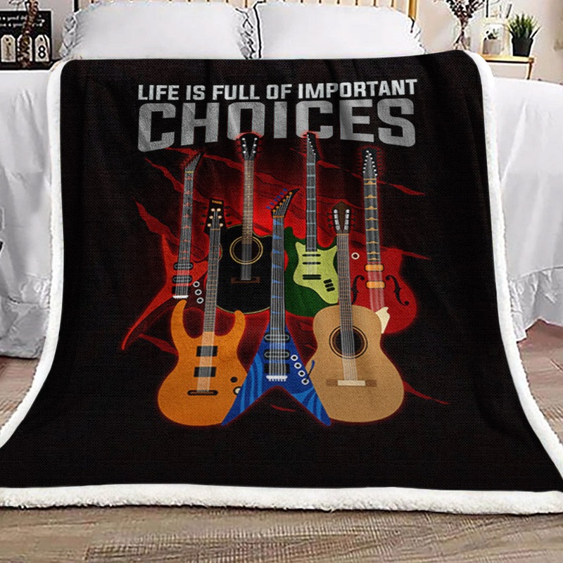 Guitar CL19100225MDF Sherpa Fleece Blanket