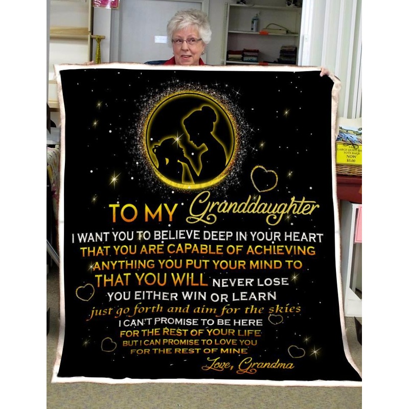 My Granddaughter CLA1010228F Sherpa Fleece Blanket