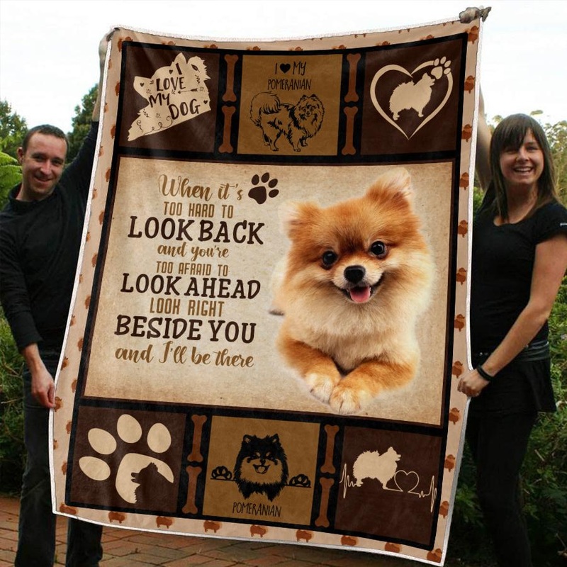 Pomeranian CLM1710154S Sherpa Fleece Blanket