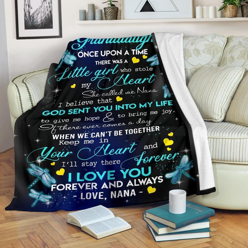 To My Granddaughter Nana Dragonflies CL09100174MDF Sherpa Fleece Blanket