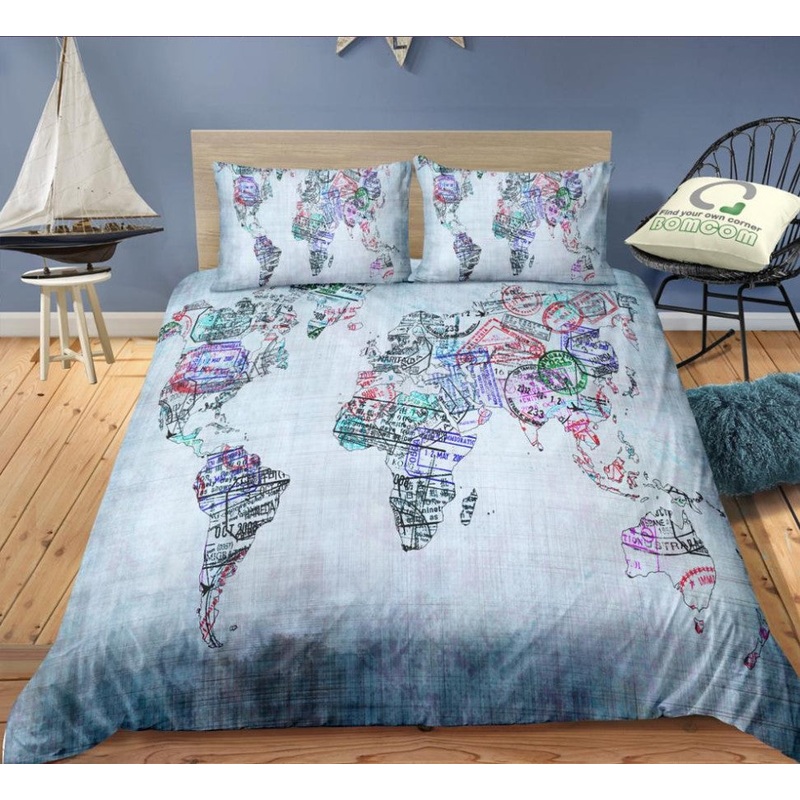 World Map CL2609219MDB Bedding Sets