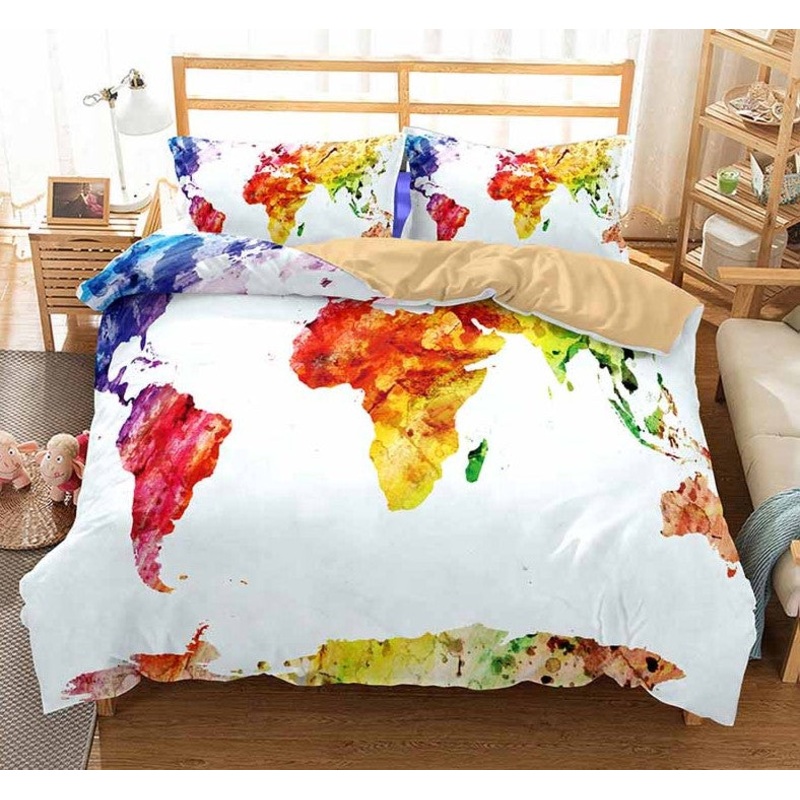 World Map CL2609221MDB Bedding Sets