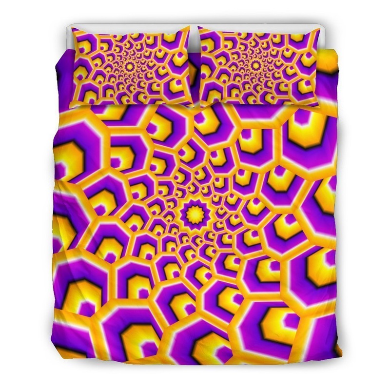 Yellow Hive Moving Optical Illusion CL16100886MDB Bedding Sets