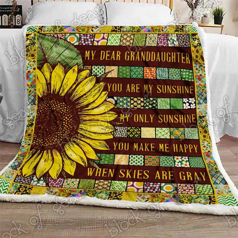 You Are My Sunshine My Dear Granddaughter CL1809119MDF Sherpa Fleece Blanket