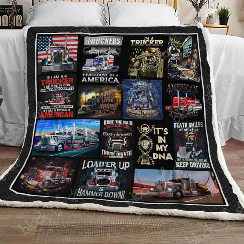 American Trucker CL300913MDF Sherpa Fleece Blanket