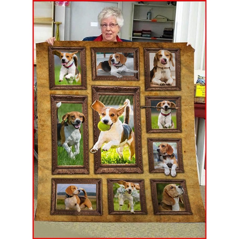 3D Beagle CLA0411058F Sherpa Fleece Blanket