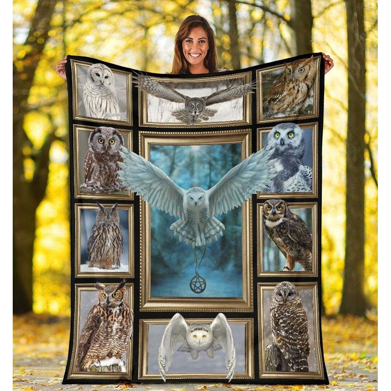 3D Owl CLA0412002F Sherpa Fleece Blanket