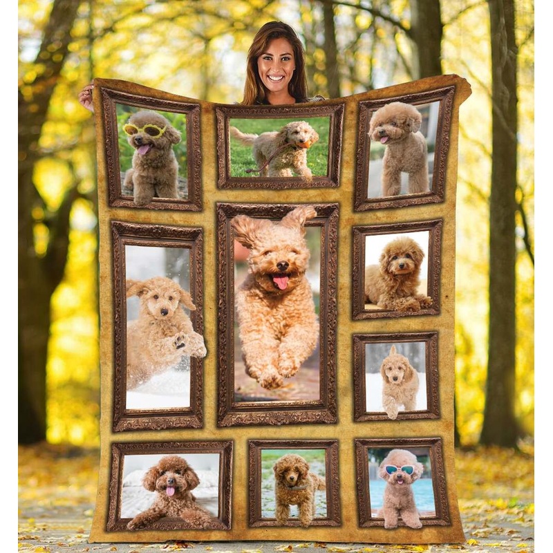 3D Toy Poodle CLA0411054F Sherpa Fleece Blanket