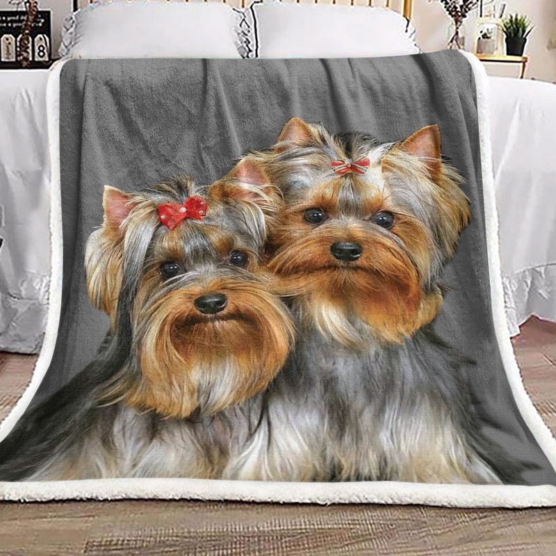Australian Silky Terrier ML0611010F Sherpa Fleece Blanket