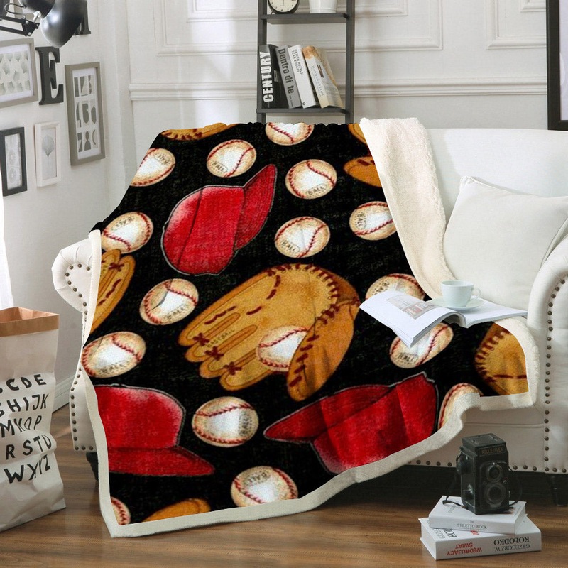 Baseball BL180901F Sherpa Fleece Blanket