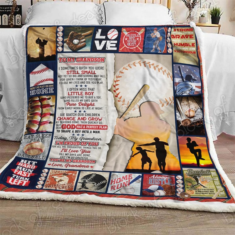 Baseball CL190915MDF Sherpa Fleece Blanket