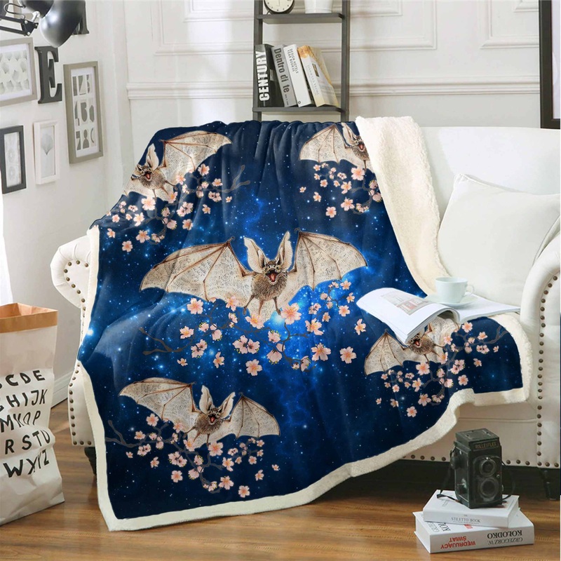 Bat Night CLA07110131F Sherpa Fleece Blanket