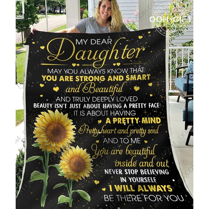 Beautiful Daughter CLA01110312F Sherpa Fleece Blanket