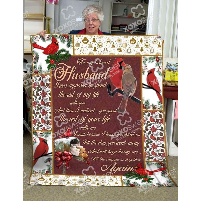 Beloved Husband Cardinal CL05100045MDF Sherpa Fleece Blanket