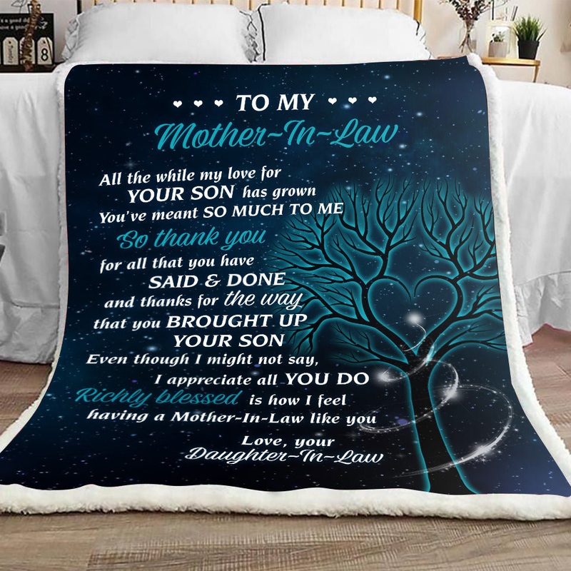 To My Mother In Law CL15110295MDF Sherpa Fleece Blanket