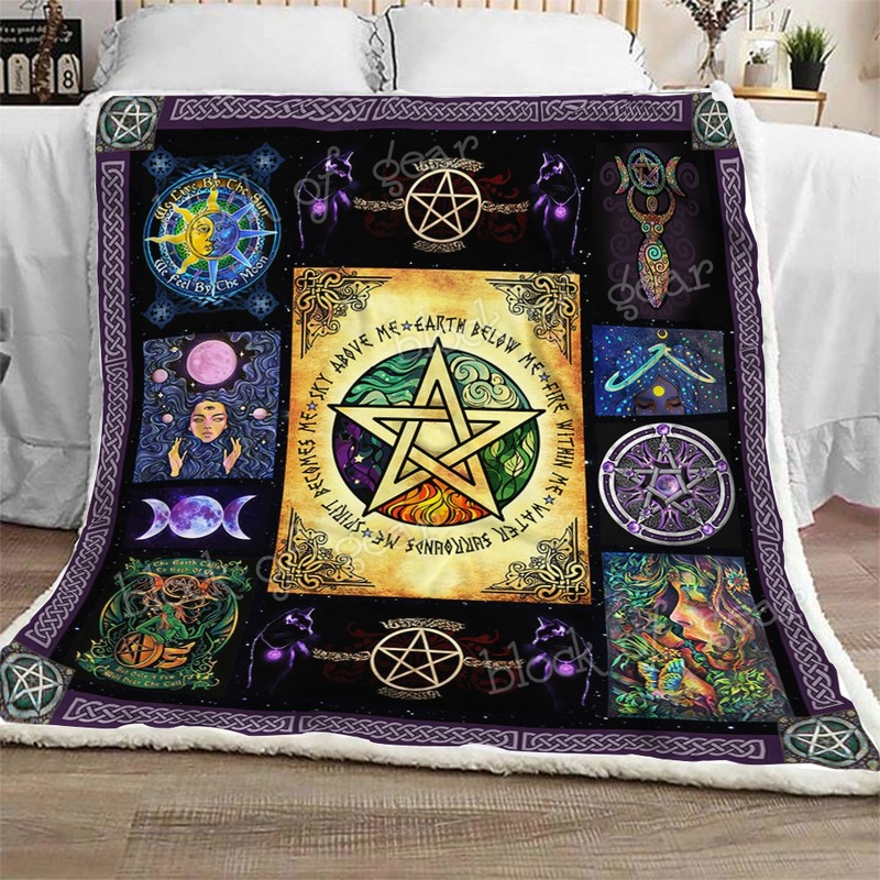 Wiccan CL281108MDF Sherpa Fleece Blanket