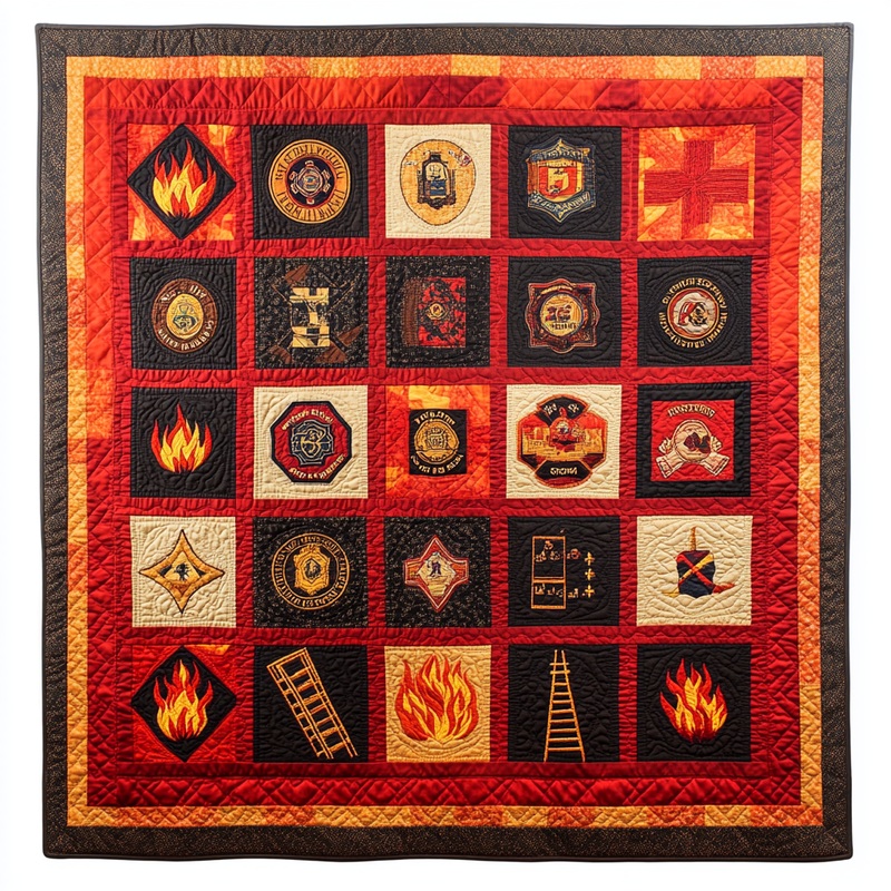Firefighter TAI101224225 Quilt Blanket