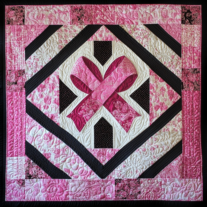 Pink Ribbon TAI101224227 Quilt Blanket