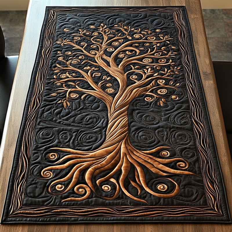 Tree Of Life TAI101224582 Quilted Table Runner