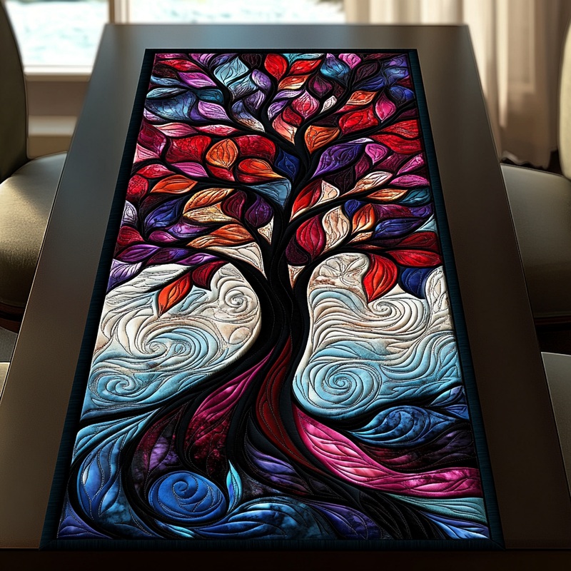 Tree Of Life TAI101224608 Quilted Table Runner