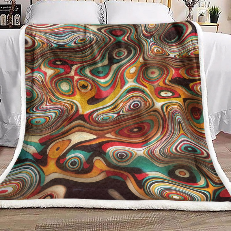 3d Abstract DV3010001F Sherpa Fleece Blanket