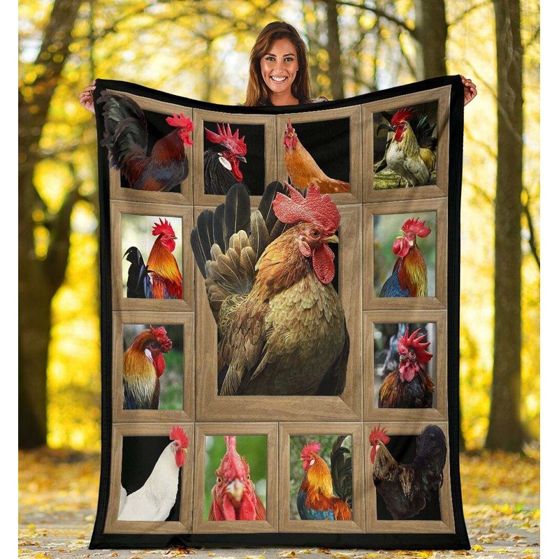3D Chicken CLA0412003F Sherpa Fleece Blanket