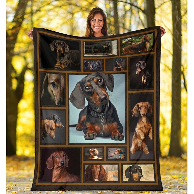3D Dachshund CLM02120003S Sherpa Fleece Blanket