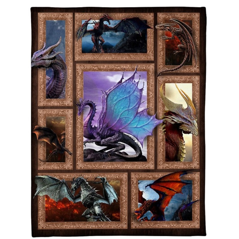3D Dragon CLM2312004S Sherpa Fleece Blanket