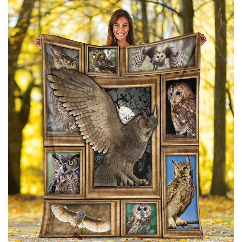 3D Owl CLM02120006S Sherpa Fleece Blanket