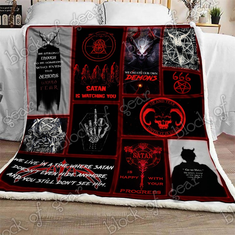 666 Satan CL0210001MDF Sherpa Fleece Blanket