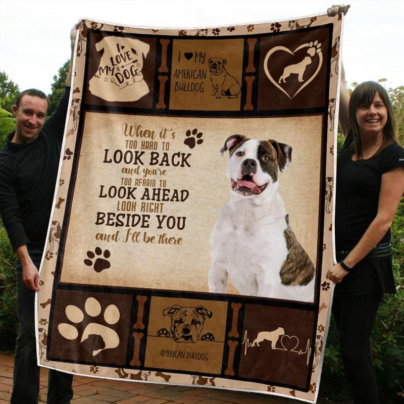 American Bulldog CLM3110025S Sherpa Fleece Blanket