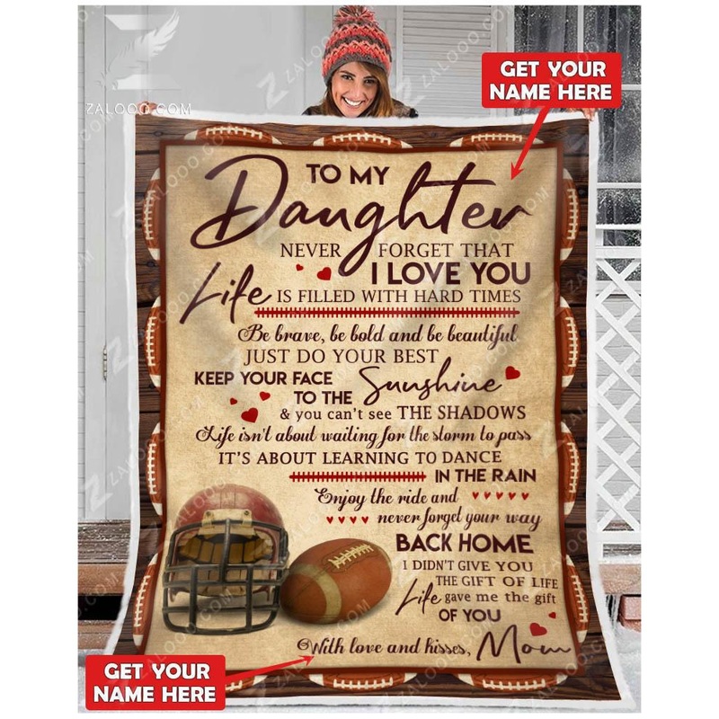American Football To My Daughter Your Way Back Home CL29110016MDF Sherpa Fleece Blanket