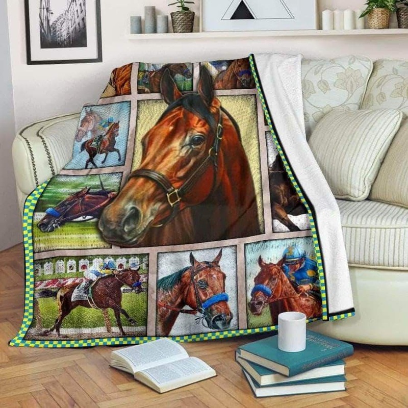 American Pharoah Horse CL05100012MDF Sherpa Fleece Blanket