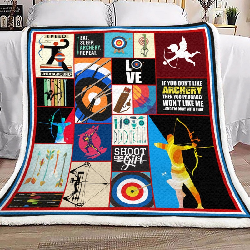 Archery YH3010868F Sherpa Fleece Blanket