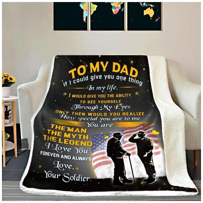 Army Dad The Man The Myth The Legend CL25110029MDF Sherpa Fleece Blanket