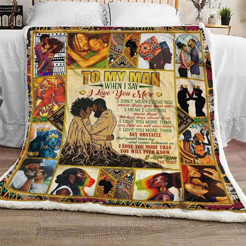 To My Man I Love You The Most CL2109154MD Sherpa Fleece Blanket