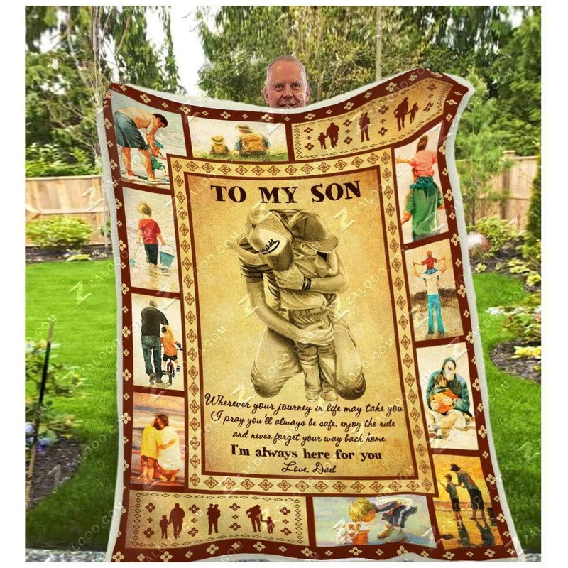 To My Son CL2509127MDF Sherpa Fleece Blanket