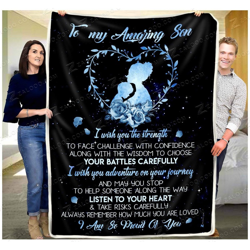 To My Son CL2709518MDF Sherpa Fleece Blanket